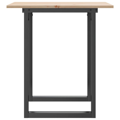 Esstisch O-Gestell 70x70x75 cm Massivholz Kiefer und Stahl