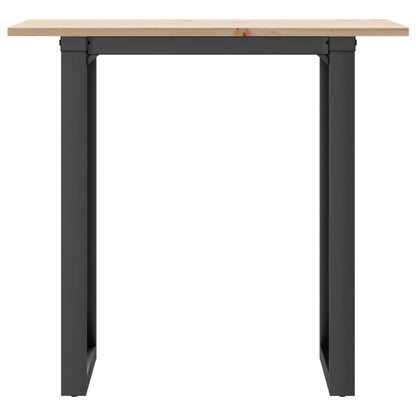 Esstisch O-Gestell 80x50x75 cm Massivholz Kiefer und Stahl