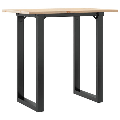 Esstisch O-Gestell 80x50x75 cm Massivholz Kiefer und Stahl