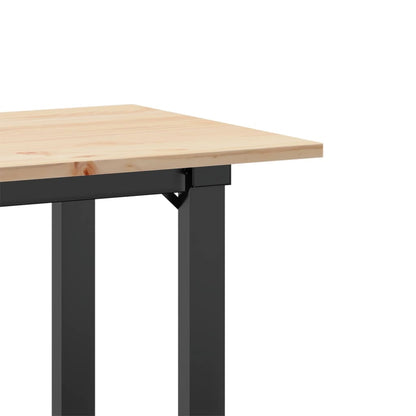 Esstisch O-Gestell 80x50x75 cm Massivholz Kiefer und Stahl