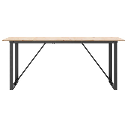 Esstisch O-Gestell 180x90x75 cm Massivholz Kiefer und Stahl