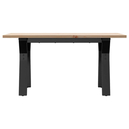 Couchtisch Y-Gestell 80x50x40cm Massivholz Kiefer und Stahl