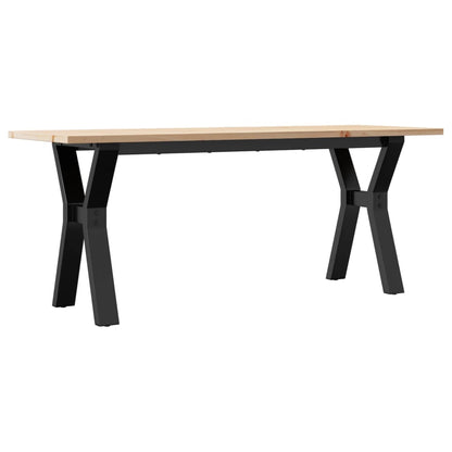 Couchtisch Y-Gestell 110x40x45 cm Massivholz Kiefer & Stahl