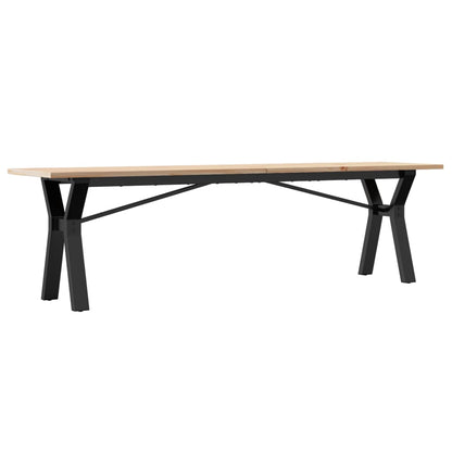 Couchtisch Y-Gestell 160x40x45 cm Massivholz Kiefer & Stahl