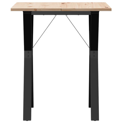 Esstisch Y-Gestell 70x70x75 cm Massivholz Kiefer und Stahl