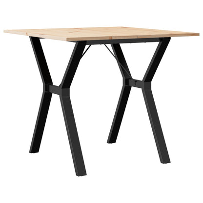 Esstisch Y-Gestell 90x90x75 cm Massivholz Kiefer und Stahl