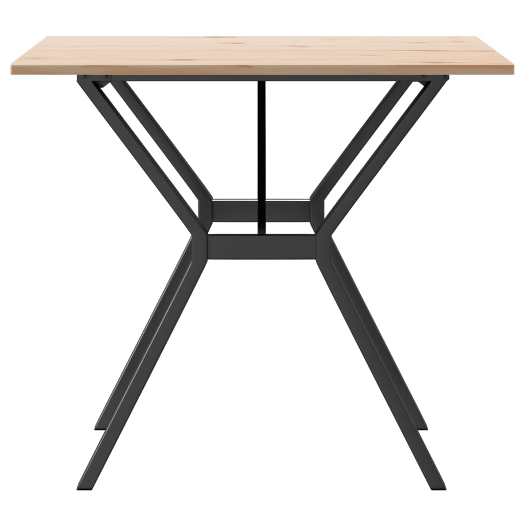 Esstisch Y-Gestell 90x90x75 cm Massivholz Kiefer und Stahl