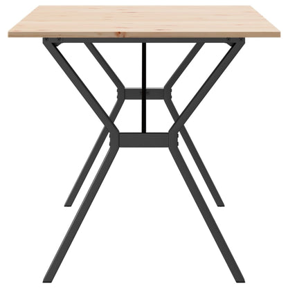Esstisch Y-Gestell 140x80x75 cm Massivholz Kiefer und Stahl