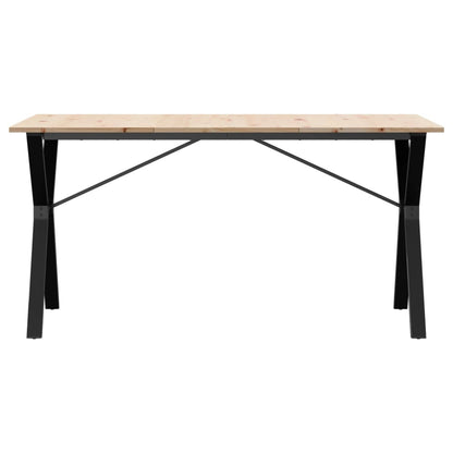Esstisch Y-Gestell 160x80x75 cm Massivholz Kiefer und Stahl