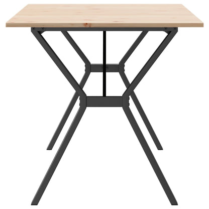 Esstisch Y-Gestell 160x80x75 cm Massivholz Kiefer und Stahl