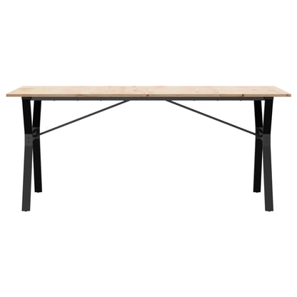 Esstisch Y-Gestell 180x90x75 cm Massivholz Kiefer und Stahl