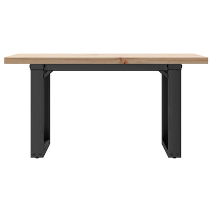 Couchtisch O-Gestell 80x50x40,5cm Massivholz Kiefer & Stahl