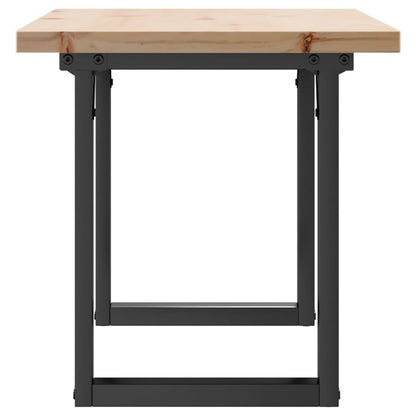 Couchtisch O-Gestell 90x40x45,5cm Massivholz Kiefer & Stahl