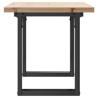 Couchtisch O-Gestell 100x50x45,5 cm Massivholz Kiefer Stahl
