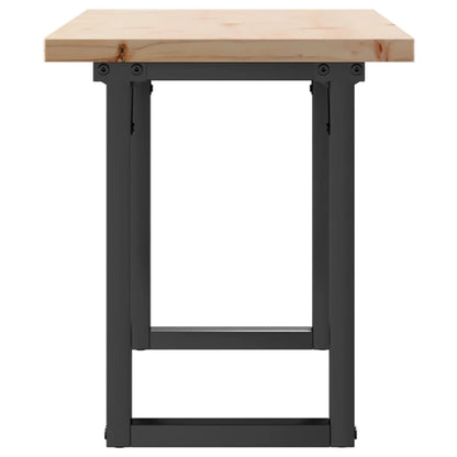 Couchtisch O-Gestell 110x40x45,5 cm Massivholz Kiefer Stahl