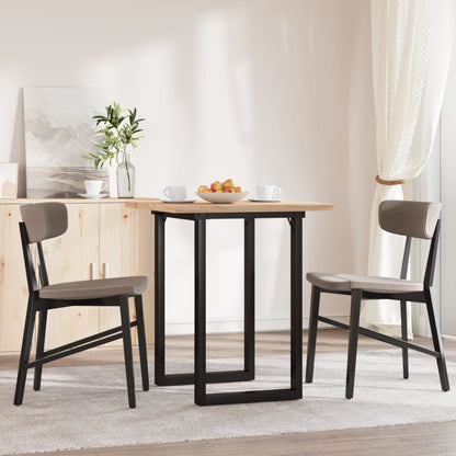 Esstisch O-Gestell 70x70x75,5 cm Massivholz Kiefer & Stahl