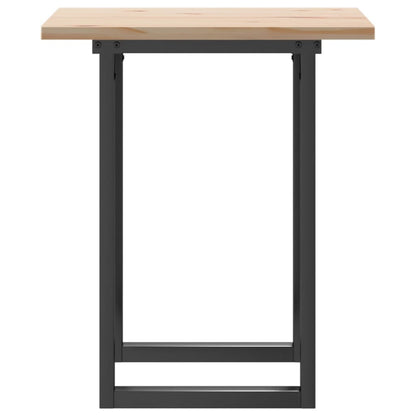 Esstisch O-Gestell 70x70x75,5 cm Massivholz Kiefer & Stahl