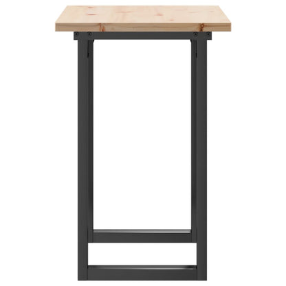 Esstisch O-Gestell 80x50x75,5 cm Massivholz Kiefer & Stahl