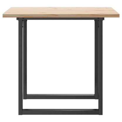 Esstisch O-Gestell 90x90x75,5 Massivholz Kiefer und Stahl