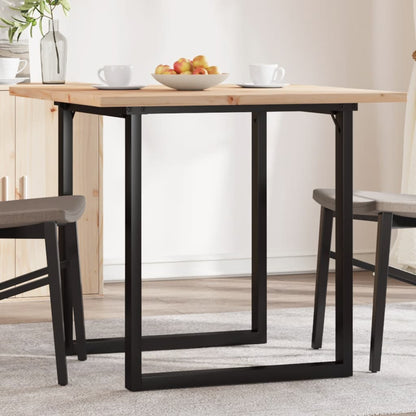 Esstisch O-Gestell 90x90x75,5 Massivholz Kiefer und Stahl