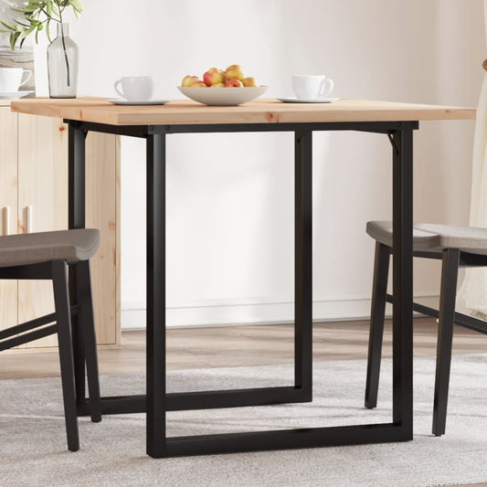 Esstisch O-Gestell 90x90x75,5 Massivholz Kiefer und Stahl