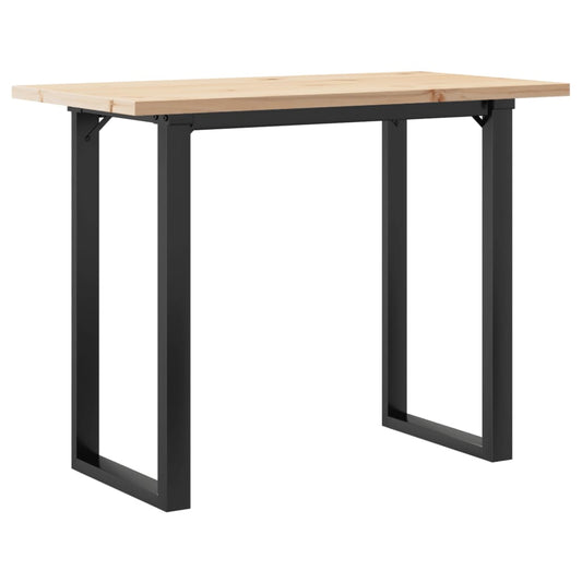 Esstisch O-Gestell 100x50x75,5 cm Massivholz Kiefer & Stahl