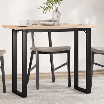 Esstisch O-Gestell 100x50x75,5 cm Massivholz Kiefer & Stahl