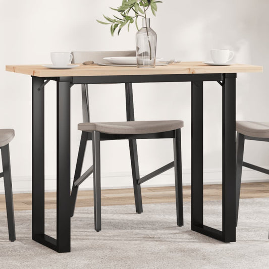 Esstisch O-Gestell 100x50x75,5 cm Massivholz Kiefer & Stahl