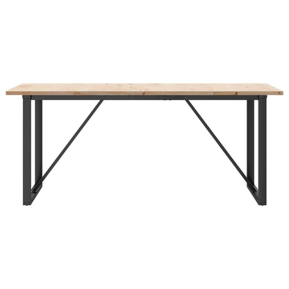 Esstisch O-Gestell 180x90x75,5 cm Massivholz Kiefer & Stahl