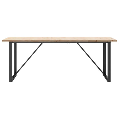 Esstisch O-Gestell 200x100x75,5cm Massivholz Kiefer & Stahl