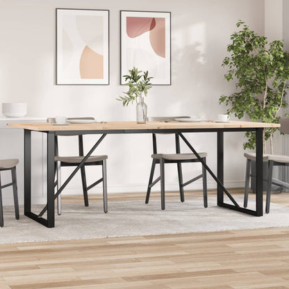 Esstisch O-Gestell 200x100x75,5cm Massivholz Kiefer & Stahl