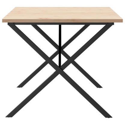 Esstisch X-Gestell 180x90x75,5 cm Massivholz Kiefer & Stahl