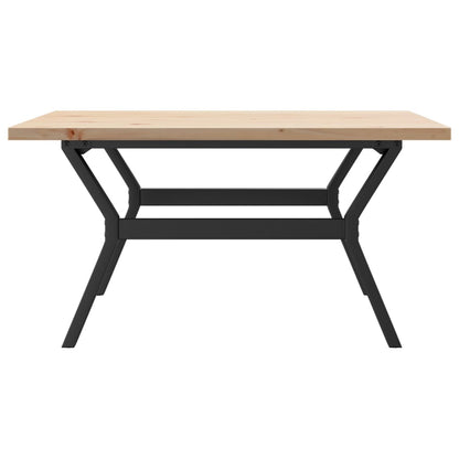 Couchtisch Y-Gestell 90x90x45,5cm Massivholz Kiefer & Stahl