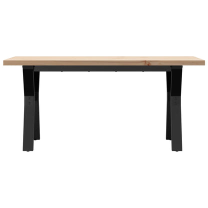 Couchtisch Y-Gestell 100x50x45,5 cm Massivholz Kiefer Stahl