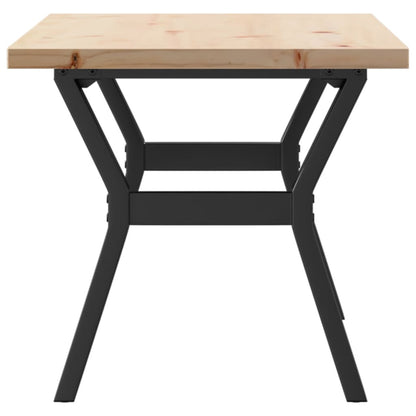 Couchtisch Y-Gestell 100x50x45,5 cm Massivholz Kiefer Stahl