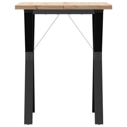 Esstisch Y-Gestell 60x60x75,5cm Massivholz Kiefer und Stahl
