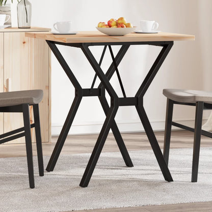 Esstisch Y-Gestell 70x70x75,5 cm Massivholz Kiefer & Stahl