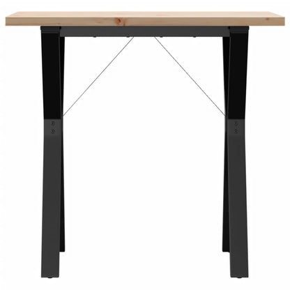Esstisch Y-Gestell 80x50x75,5 cm Massivholz Kiefer & Stahl