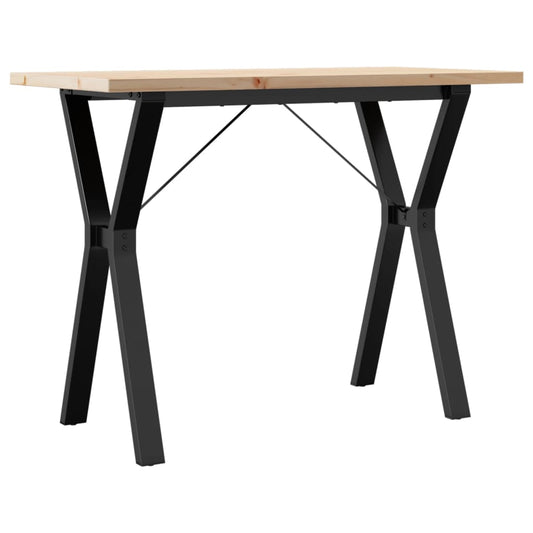 Esstisch Y-Gestell 100x50x75,5 cm Massivholz Kiefer & Stahl