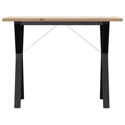 Esstisch Y-Gestell 100x50x75,5 cm Massivholz Kiefer & Stahl