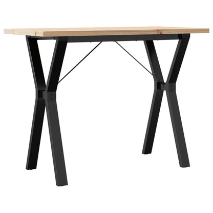 Esstisch Y-Gestell 100x50x75,5 cm Massivholz Kiefer & Stahl