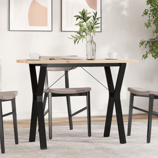 Esstisch Y-Gestell 100x50x75,5 cm Massivholz Kiefer & Stahl