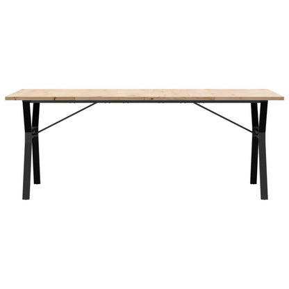 Esstisch Y-Gestell 200x100x75,5cm Massivholz Kiefer & Stahl