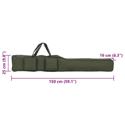Angelrutentasche Dunkelgrün 150 cm Oxford-Gewebe