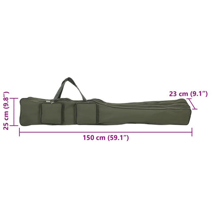 Angelrutentasche Dunkelgrün 150 cm Oxford-Gewebe