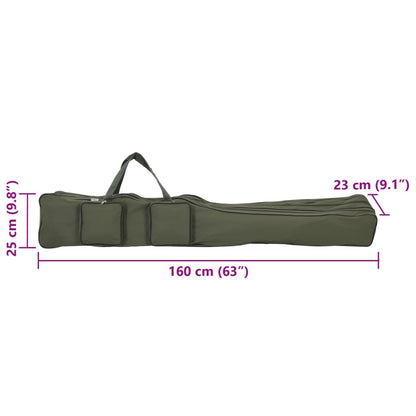 Angelrutentasche Dunkelgrün 160 cm Oxford-Gewebe