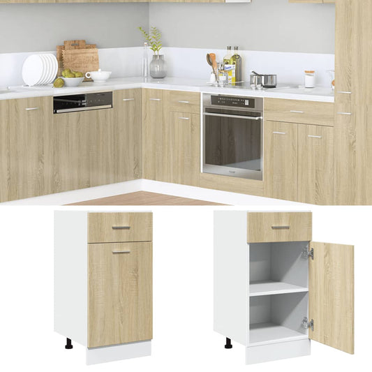 Skuffe underskab Sonoma eg 40x46x81,5 cm træmateriale