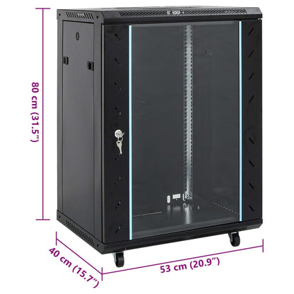 15U Netzwerkschrank auf Rollen 19" IP20 60x45x86 cm