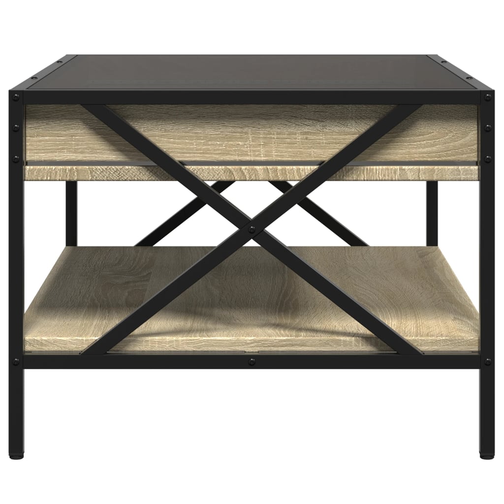 Couchtisch mit Infinity-LED Sonoma-Eiche 70x50x38 cm