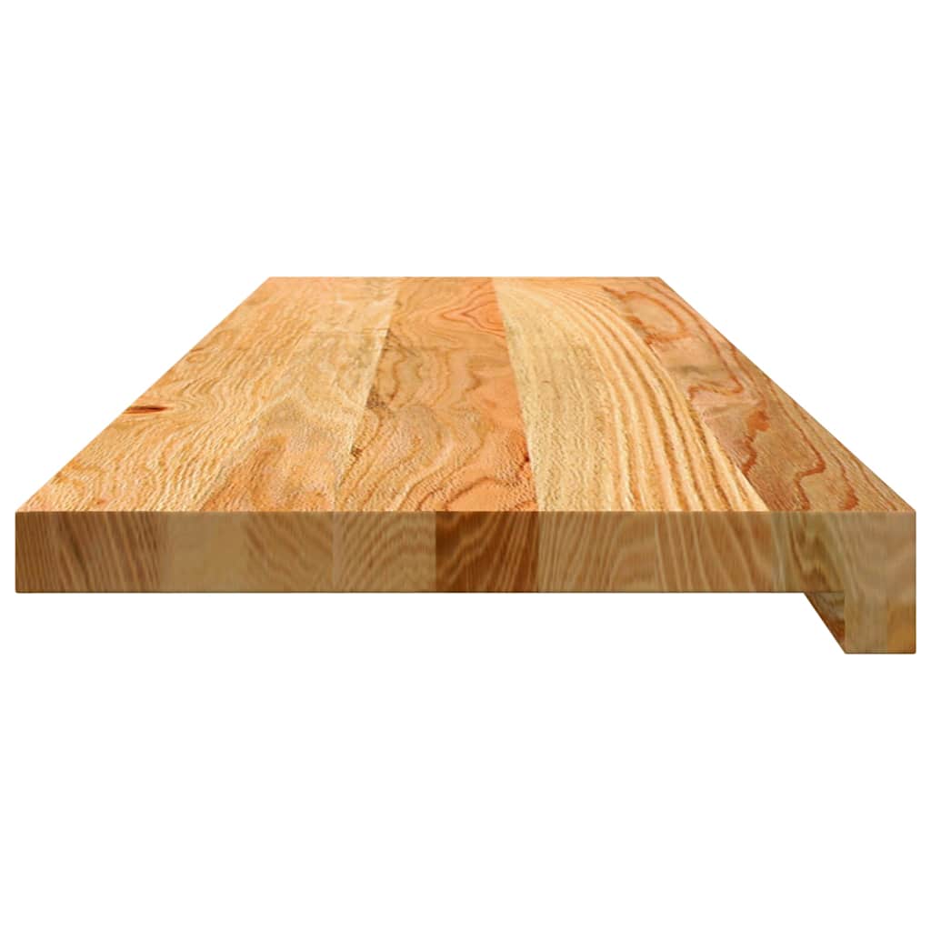 Treppenstufen 4 Stk. Hellbraun 90x30x2 cm Massivholz Eiche
